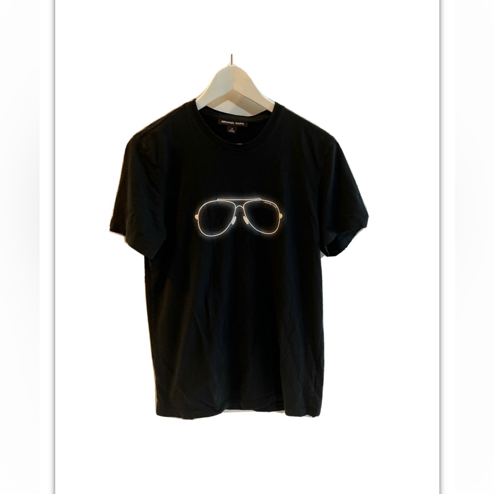 Michael Kors Men's T Shirt Black Small S Aviators Graphic Tee Sunglasses